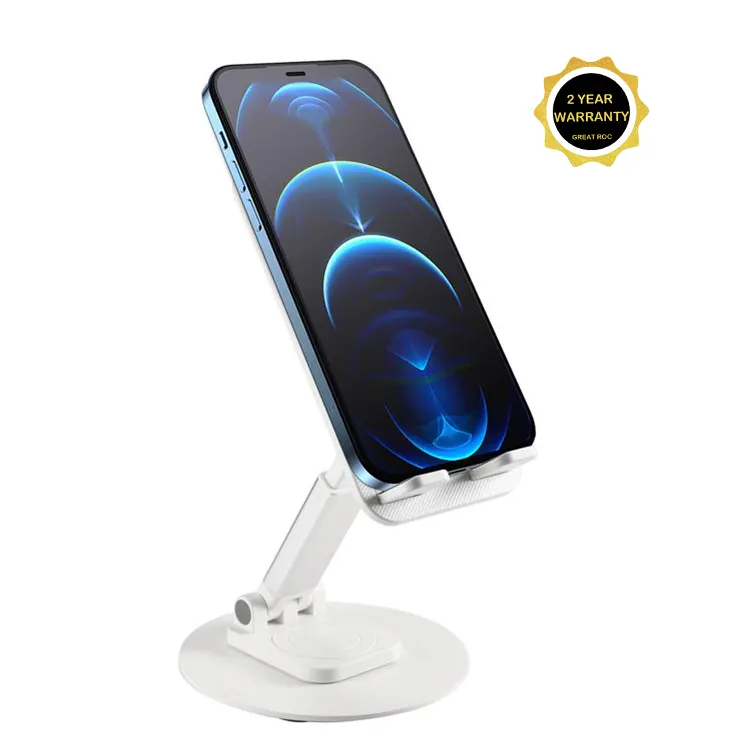 OEM aluminum alloy foldable smart phone stand adjustable metal Cell Phone Stand for iPhone 11 Pro SE XR 8 Plus 7 6 Samsung