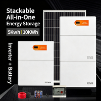 Batterie de stockage d'énergie domestique empilable 30 kWh 300 Ah IP65 CAN, système de stockage d'énergie solaire tout-en-un 51,2 V pour l'énergie solaire domestique