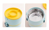 Boîte à lunch isotherme en acier inoxydable rond avec poignée pour enfant, personnalisée, simple, étanche