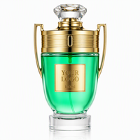 Op maat gemaakte logo OEM Arabische parfum Dubai Oud geur trofee-vormige glazen fles privélabel aangepaste merkparfum 50ml