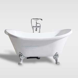 <span class=keywords><strong>Baignoire</strong></span> à quatre pieds en acrylique blanc, salle de bain classique, offre spéciale - Product Image 3