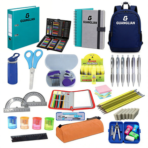 Ensemble <span class=keywords><strong>de</strong></span> papeterie personnalisé pour la rentrée scolaire, comprenant gomme, règle, stylo coloré, logo personnalisé, ensemble <span class=keywords><strong>de</strong></span> papeterie pour l'approvisionnement, usine <span class=keywords><strong>de</strong></span> papeterie - Product Image 1