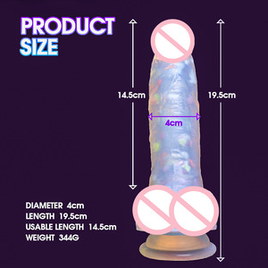Dildo Realista de Silicona Fluorescente que Brilla en la Oscuridad, Juguete Sexual Suave y Realista para Mujeres - Product Image 4