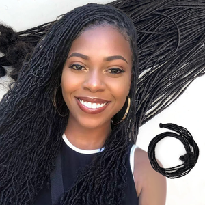 Estensioni per Capelli Dreadlock 100% Veri Capelli Umani Brasiliani Non Trattati, Ricci Afro, 0,2 cm, 8-30 Pollici, Fatte a Mano - Product Image 1