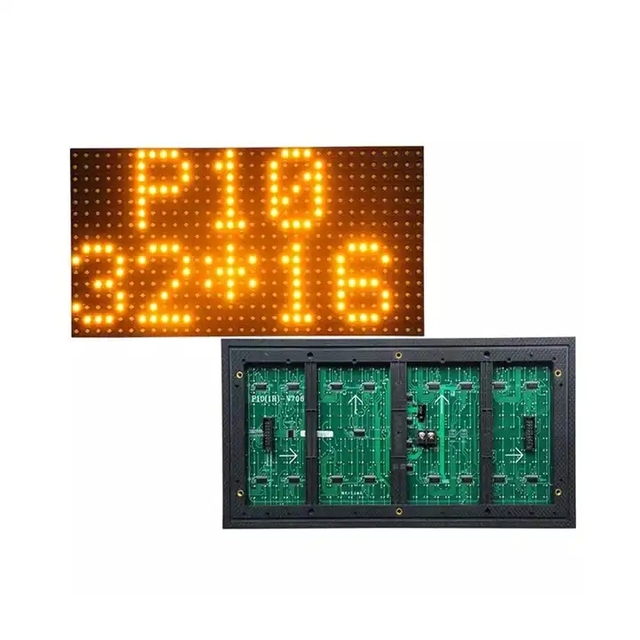 Outdoor Indoor  Yellow Single Color P10 LED Display Screen Panel Led Display Module for Running Text Screen