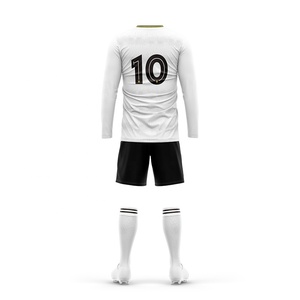 Seragam Tim Sepak Bola Lengan Panjang Bahan Polyester 100% Bernapas Ukuran Besar untuk Pria - Product Image 2