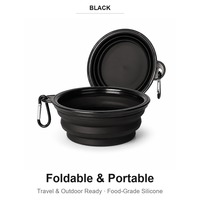 Tazones de Viaje Plegables para Perros y Gatos, Tazones Portátiles para Comida/Agua de 1000 ml de Capacidad, Ahorro de Espacio, Tazón para Cachorros