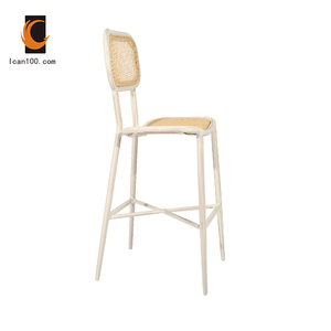 Diseño moderno nuevos productos al por mayor francés Silla <span class=keywords><strong>Ratan</strong></span> barra de Bar alta Silla taburete - Product Image 6