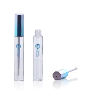 Toptan sıvı ruj paketi boş dudak parlatıcısı tüpleri özel kozmetik yuvarlak dudak parlatıcı şişe