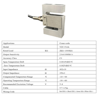 Capteur de pesage de tension et compression de type S YZC-516A 2-200KG C3 pour peseur de grue, haute précision pour la tension des peseurs de grue