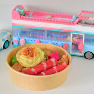 Desechable personalizado respetuoso con el medio ambiente desechable papel Kraft almuerzo Pasta arroz comida fideos chinos para llevar <span class=keywords><strong>Kebab</strong></span> Doner Box - Product Image 3