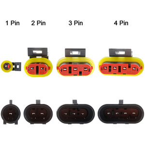96 шт. водонепроницаемый автомобильный разъем 1 2 3 4 отверстия Мужской Женский стыковочный комплект с латунным контактным материалом нейлоновый корпус - Product Image 4