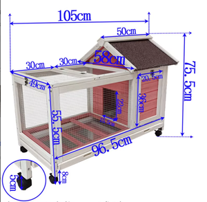 <span class=keywords><strong>Cage</strong></span> simple multi-animaux pour lapins, cochons d'Inde, hamsters, écureuils - Cadre en bois, couvercle à loquet, panneaux en maille - Très grande taille pour usage domestique - Product Image 6