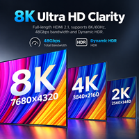 Câble HDMI Fibre Optique Biaze 8K 8K60Hz 4K120Hz Blindé AOC pour Téléviseur, Projecteur, Moniteur, Ordinateur, Home Cinéma Longue Distance