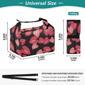 Trending Products 2024 New Arrivals Hawaii Tropical Custom Anthurium Insulated Lunch Bag Thermal Cooler Bag - Product Image 2