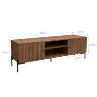 Meuble TV en Noyer Moderne de Luxe, Direct Usine, Meuble de Salon, Centre de Divertissement, Table Console, Meubles TV