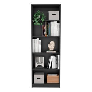 Étagère de rangement de bureau DB Home moderne à 4 niveaux en bois noir, fer et plastique - Product Image 4