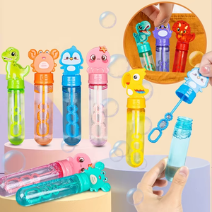 เครื่องทำฟองสบู่ขนาดเล็ก 35 มล. สำหรับเด็ก หลายสี ลายการ์ตูนสัตว์ พร้อมแท่งเป่าฟองสบู่พลาสติก และหลอดสบู่ - Product Image 5