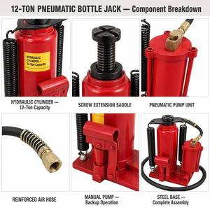 <span class=keywords><strong>Cric</strong></span> hydraulique pneumatique à bouteille <span class=keywords><strong>de</strong></span> 12 tonnes, robuste, vertical, en acier, pour levage <span class=keywords><strong>de</strong></span> camions, certifié CE, vente en gros, directement <span class=keywords><strong>de</strong></span> l'usine - Product Image 2