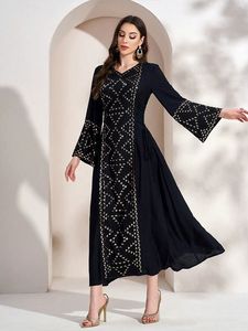 Abaya de luxe <span class=keywords><strong>maroc</strong></span> caftan paillettes diamant africain musulman mode Robe Caftan soirée Robe de soirée Boubou Robe Djellaba Robe - Product Image 2