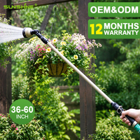 SUNSHINE OEM Factory Lance de pulvérisation télescopique extensible pour jardin 36-60 pouces, 10 modes, 160 °   Tige d'arrosage en aluminium à tête réglable