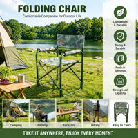 Chaise pliante rapide en une seconde, cadre en acier, tissu Oxford, portable, pour camping, pêche, robuste