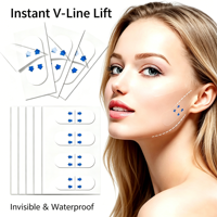 Kit de 40 bandes invisibles pour lifting du visage en V, autocollants de lifting facial instantané, patchs anti-rides imperméables, vente en gros OEM