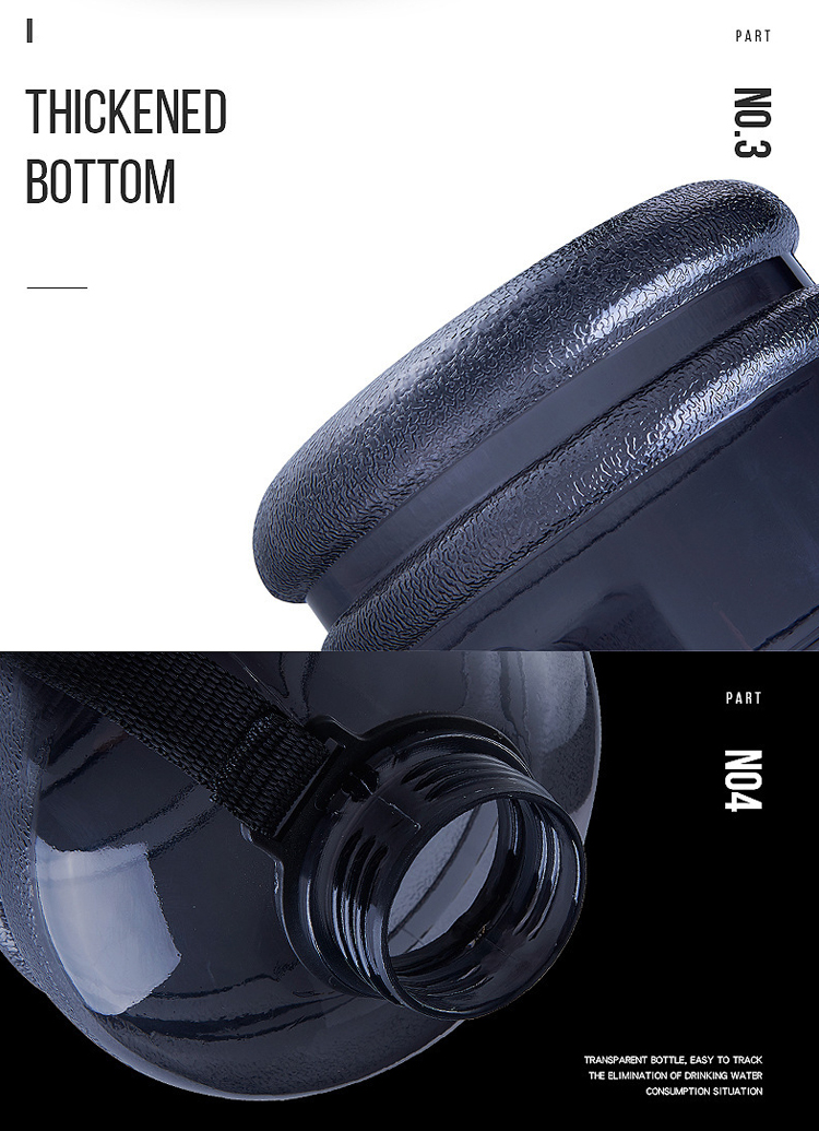 Amazon Hot Sale 2200ML Large Capacity Plastic Gallon Water Bottle Portable Gym Sports Fitness Big Water Bottle