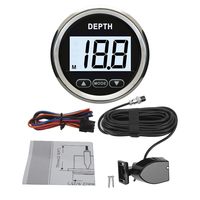 Kit sondeur de profondeur SX-TECH DC 12V IP67 avec transducteur à piston, rétroéclairage blanc, affichage numérique pour yachts, bateaux de pêche, marine