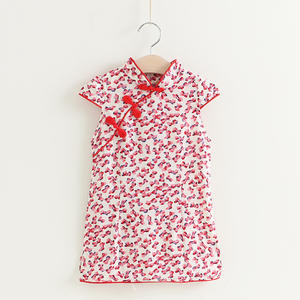 2017 ชุดฤดูร้อนใหม่ชุดจีนแบบดั้งเดิมพิมพ์ชุดกี่เพ้าเด็ก - Product Image 2