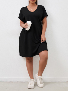 Vestido Casual <span class=keywords><strong>de</strong></span> Color Sólido para <span class=keywords><strong>Mujer</strong></span>, Camiseta <span class=keywords><strong>de</strong></span> Uso Diario, Camisetas para <span class=keywords><strong>Mujer</strong></span>, Vestido Corto <span class=keywords><strong>de</strong></span> Verano - Product Image 6