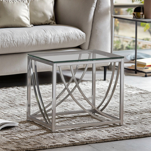 Commercio all'ingrosso stile europeo <span class=keywords><strong>tavolino</strong></span> quadrato con vetro superiore soggiorno mobili <span class=keywords><strong>tavolino</strong></span> per il lato del tè tavoli di vetro - Product Image 4