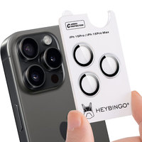 Film de Protection d'Objectif Appareil Photo Heybingo 3D Couverture Intégrale Arrière en Verre Trempé Style Aigle pour iPhone 11 Pro Max 14 Plus 11 12 13 Pro