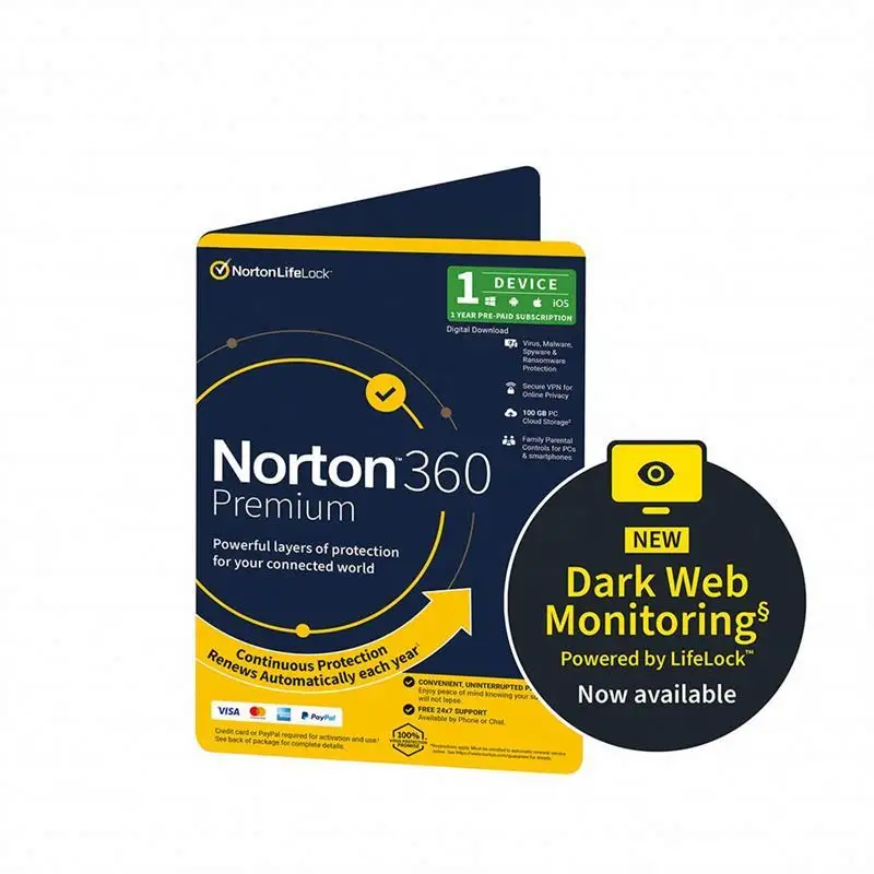24/7 Online-E-Mail-Lieferung Norton 360 Premium (10pc 3 Jahre Konto + Schlüssel) Lizenz Antivirus-Software online herunter laden