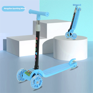 3-Wheel Foldable Modern Scooter for Kids Ages 3-6 Years <strong>Old</strong> Height Adjustable Plastic Wheels Stable Standing Design Outdoor Use - Product Image 4