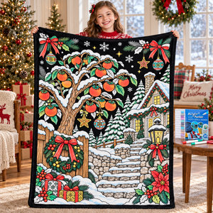 Customized Christmas DIY Coloring Blanket Reusable Washable Soft Flannel Throw Graffiti Blanket Family Gift for <b>Bed</b> <b>Sofa</b> - Product Image 1