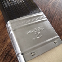 Pinceau pour peinture à Filaments, brosse avec manche en bois, outils de peinture à l'huile décorative
