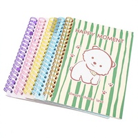 Carnet de composition à feuilles mobiles personnalisable et gaufré, cahiers créatifs portables pour étudiants, livre d'autocollants réutilisable pour les devoirs