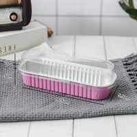 Boîte d'emballage pour gâteau mousse rectangulaire en aluminium, contenants transparents pour desserts, boîtes à fromage pour boulangerie