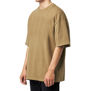 Premium Unisex Streetwear Cotton Shirt Heavy <b>Weight</b> Boxy White t Shirt High Quality Oversized Plain <b>Blank</b> Men's T-shirts - Product Image 3