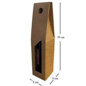 Confezione Regalo per Bottiglia di Vino, Scatola in Cartone per Singola Bottiglia, per Conservazione ed Esposizione - Product Image 2