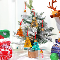 Boules de Noël suspendues en plastique transparent pour bouteilles de spiritueux, décorations pour arbre de Noël