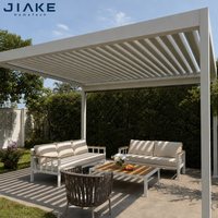 Pergola à toit rétractable en aluminium Jiake 3x3m avec couverture motorisée pour jardin, patio, CE SGS OEM Vente en gros