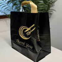 Offre Spéciale personnalisé restaurant livraison effectuer des plats à emporter Togo café emballage à emporter sac en plastique shopping avec logo