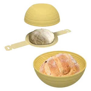 Kit de démarrage de pain au levain sans BPA conteneur de pot de démarrage de levain en silicone paniers de cuisson de pain au levain