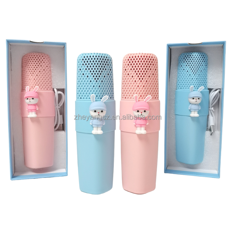 Amazon 600 мАч 3D объемный звук HiFi Колонка конденсатор пикап Беспроводной Детский караоке микрофон с динамиком