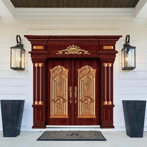 Porte en acier de luxe TECHTOP pour l'entrée de la maison, portes en acier de sécurité, design de porte principale en acier fantaisie - Product Image 1