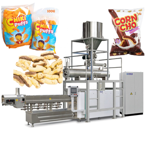 Nouvelle ligne de production de snacks soufflés avec extrudeuse automatique de maïs et de Cheetos à moteur, capacité de 500 kg/h - Product Image 2