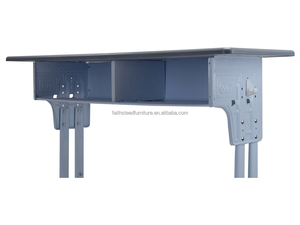 Silla <span class=keywords><strong>de</strong></span> <span class=keywords><strong>Escritorio</strong></span> Doble Multifuncional para Estudiantes con Ranura para Bolígrafos, Altura Ajustable, Muebles para Aula Escolar - Product Image 5