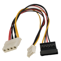 Controlador de disco duro de ordenador, IDE Molex, 4 pines a SATA, 15 Pines, interfaz Serial hembra a hembra, Cable de fuente de alimentación divisor